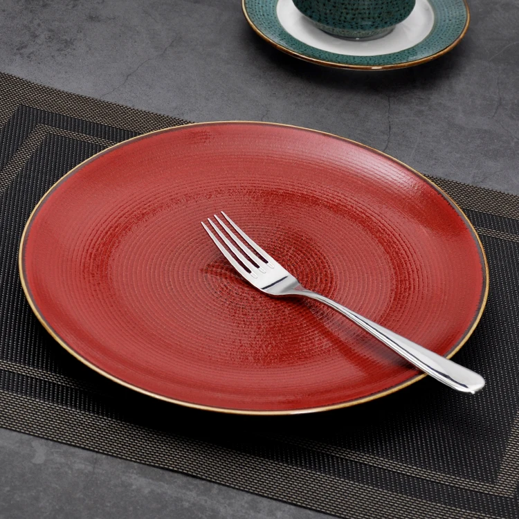 Chaozhou Manufacturer Durable Material Tableware On-glazed  Ceramic Dinner Plate