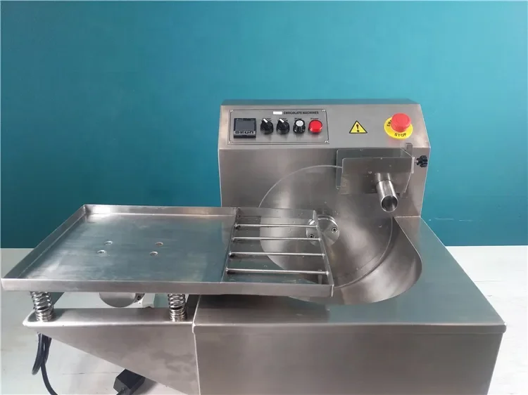 Small Automatic Covering Dispenser Melting Machine with Vibration Table Machine Chocolate Tempering And Enrobing Making Machine