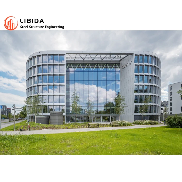 Prefabricated Stainless Frame Workshop High Quality Steel Structures Commercial Centre Office Building for Sale