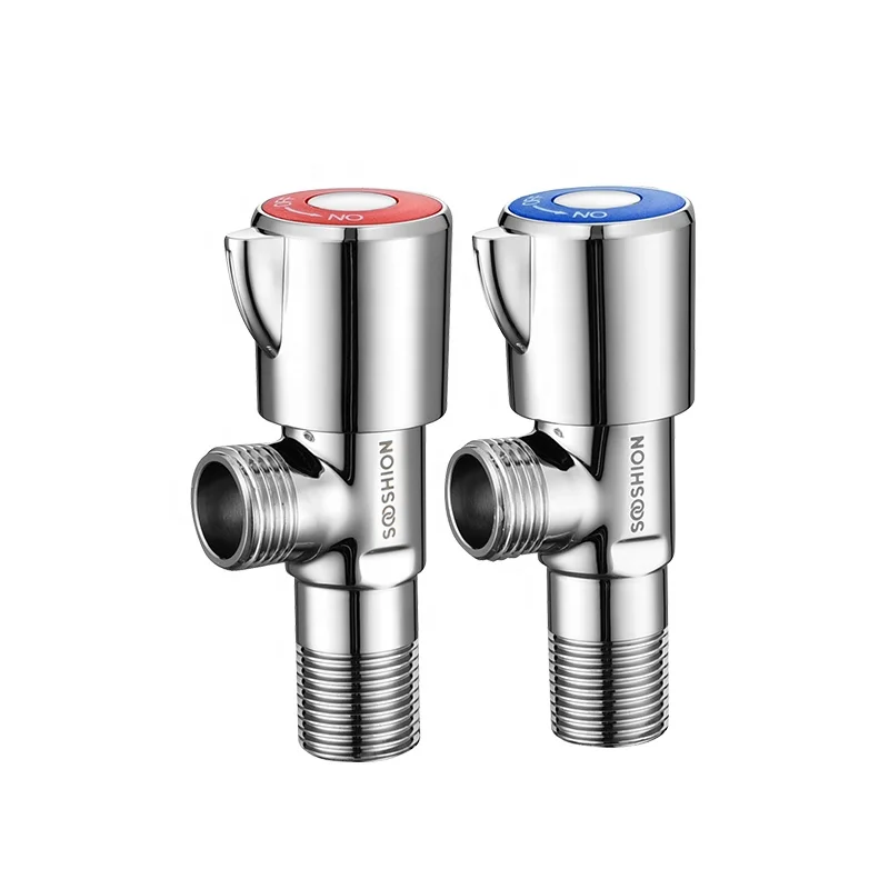 Factory Price 1/2-inch chromed wall mounted 90 degree quick open brass angle valve for bathroom