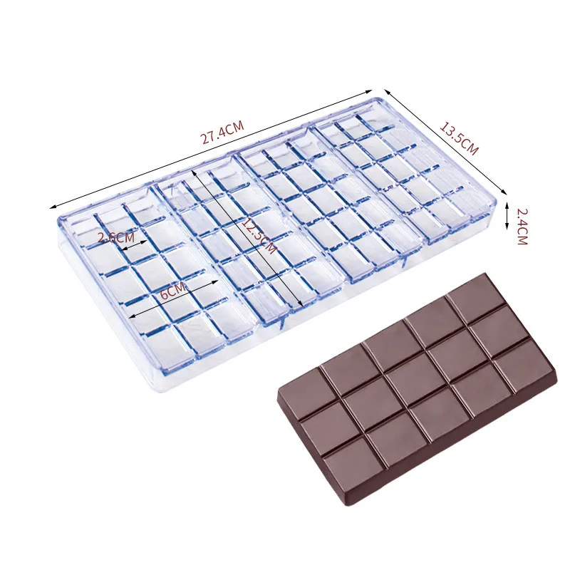 Hot Sale 3D Transparent Custom Chocolate Bar Mold Chess Heart Football Shape Chocolate Mold Acrylic Molds for Chocolate