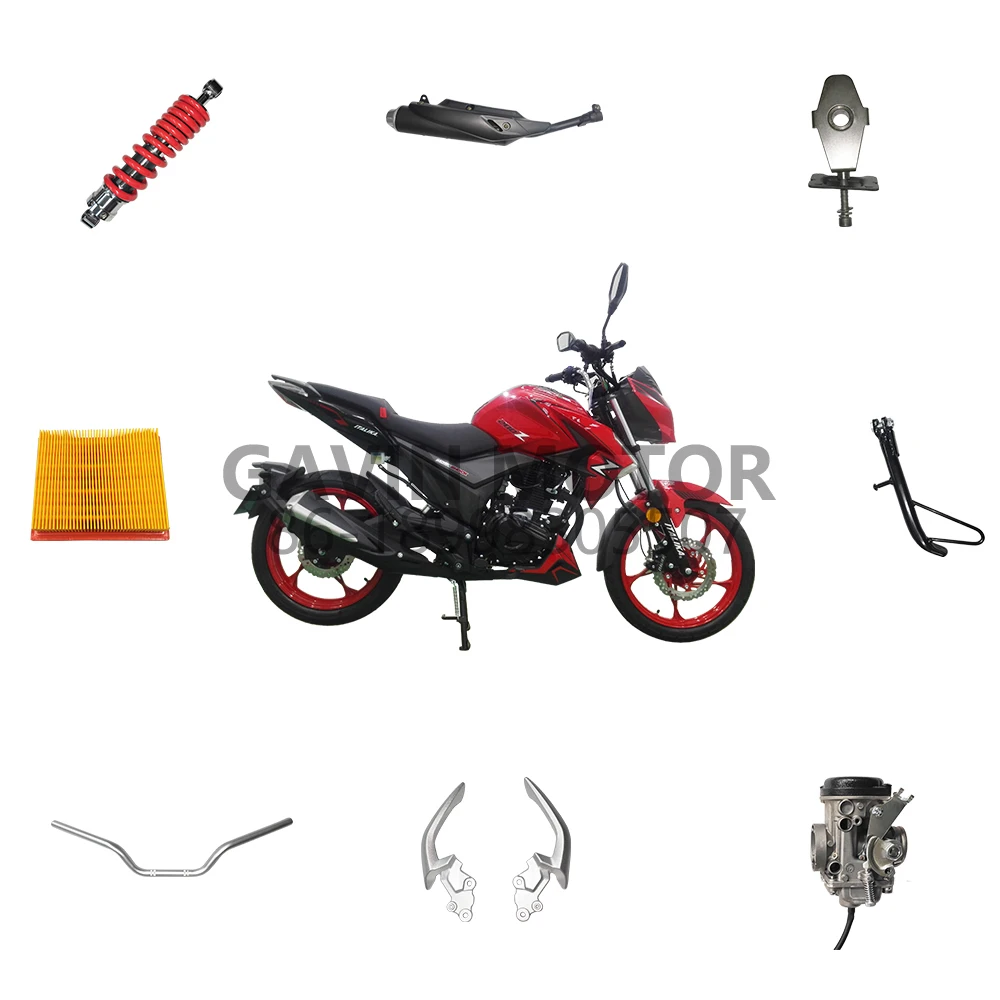 All kinds of LONCIN motorcycle accessories LONGXIN 200 motorcycle parts ITALIKA BEKER B2 CR3 SIDE STAND HANDLE BAR MUFFLER