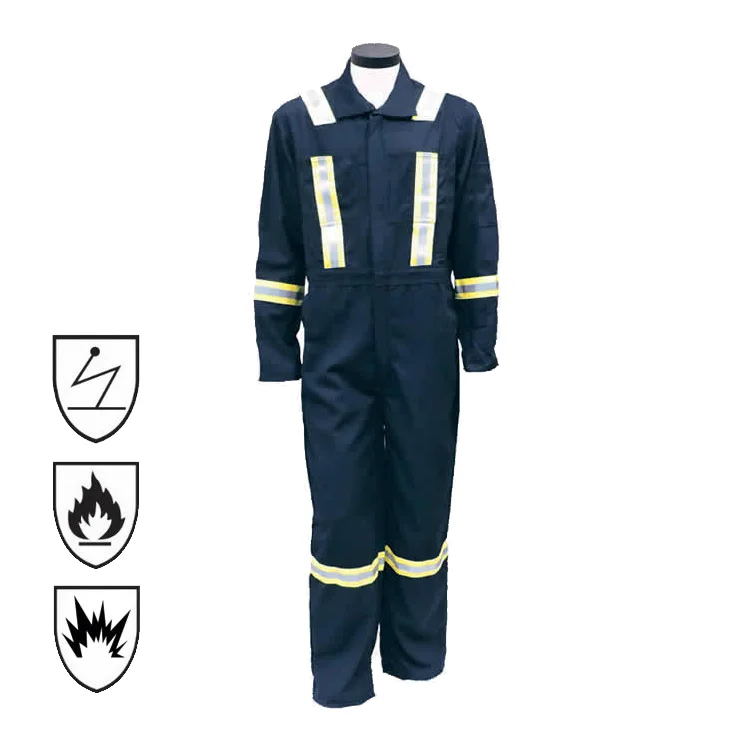 Factory Supply Aramid Nomex Inherent Flame Retardant Oil Rig Industrial Workwear Coverall