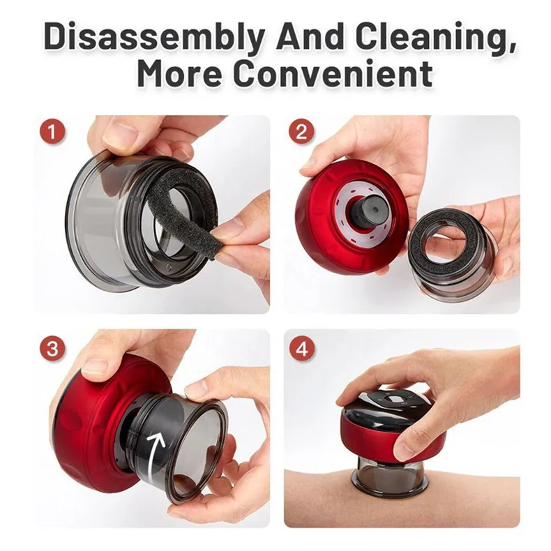 Vacuum Cupping Massage Device Electric Scraping Suction Cup Physical Fatigue Relief Health Heating Intelligent Vacuum Cupping
