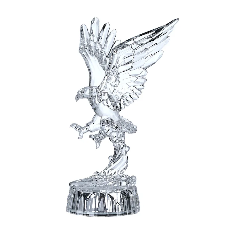 Eagle Figurine Glass Collection Ornament Statue