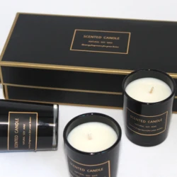 Luxury Scented gift Candle set Custom Scented Glass Jar