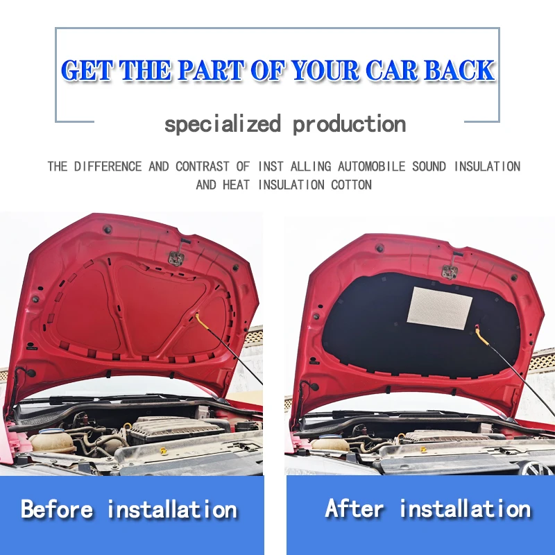 Engine cover heat car Front soundproof hood thermal insulation cotton with Aluminum foil for BMW x3x4 F25 F26 11-16