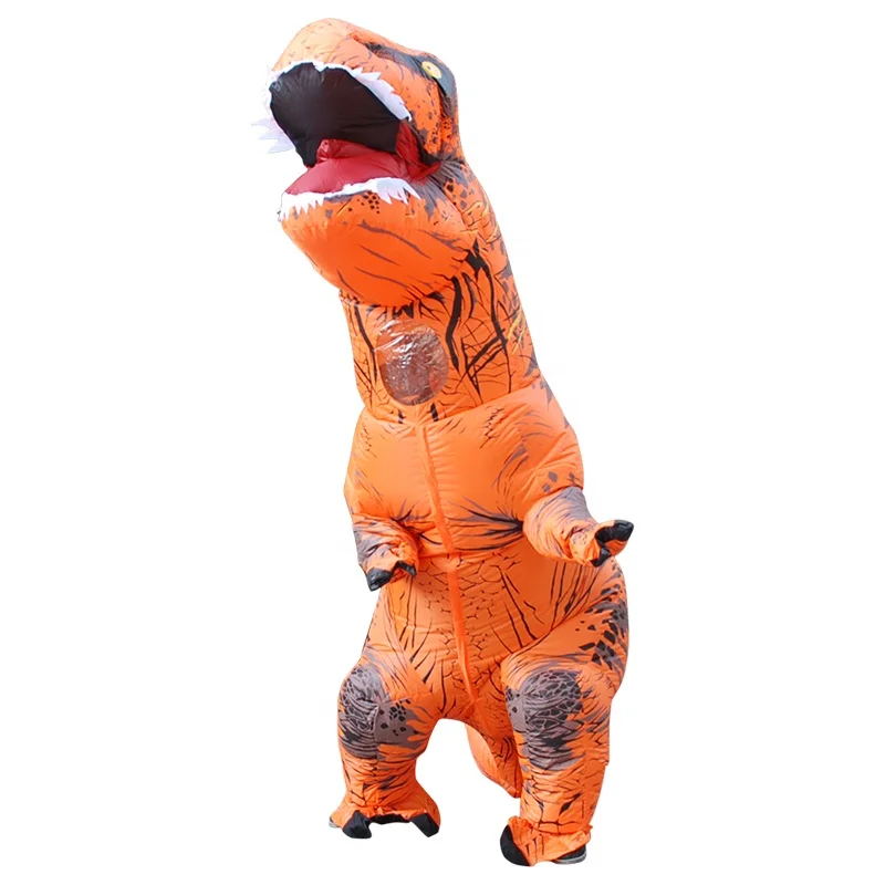 Горячая продажа надувной динозавр t rex Косплей Хэллоуин Удар вверх прогулки Рекс Динозавр талисман костюмы для взрослых детей