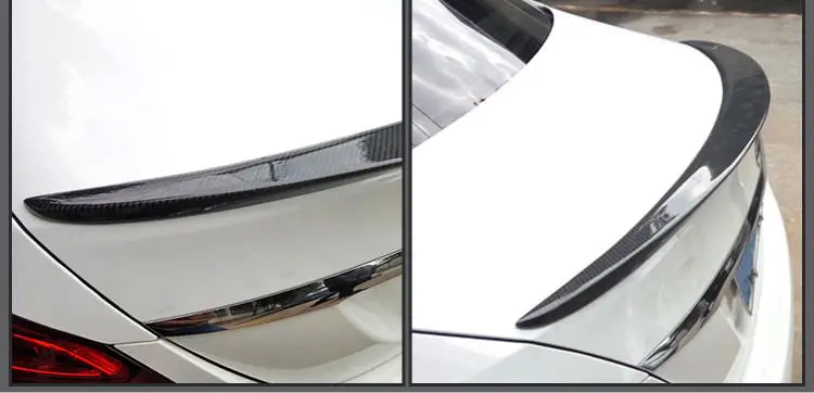 Car Carbon Fiber Rear Roof Wing Trunk Spoiler For Mercedes-Benz C Class W205 AMG S C63 C43 C250 C200 C180 C260 Sedan 2014-2019