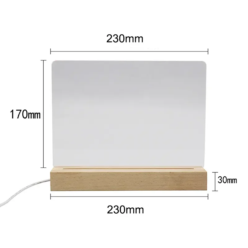 Led Light Base Acrylic Night Light Base Custom Wooden Base for 3D Illusion Night Lamp