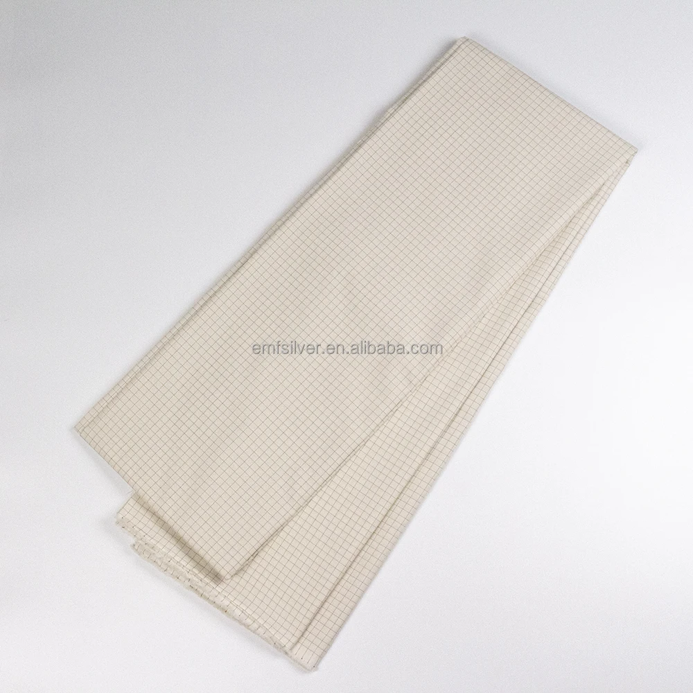 CONDUCTIVE GROUNDING 10% Silver Fiber fabric Antibacterial earthing fabric use for grounding