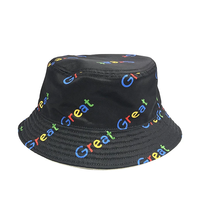 wholesale Reversible Hats in Bulk Custom Logo Small Brim Luxury Brand Bucket Hat