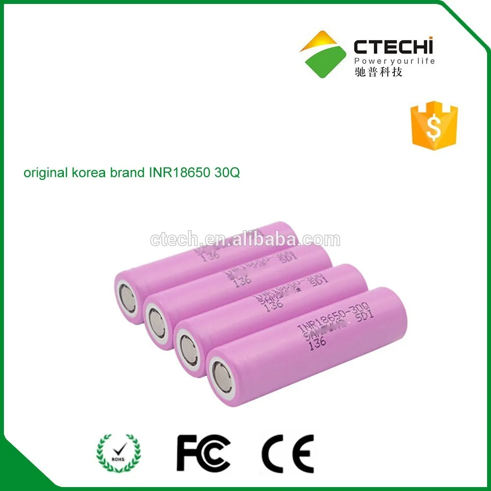 CTECHi INR18650-30Q rechargeable 3.7v 3000mAh lithium ion battery 18650 26650 32700 21700 Battery