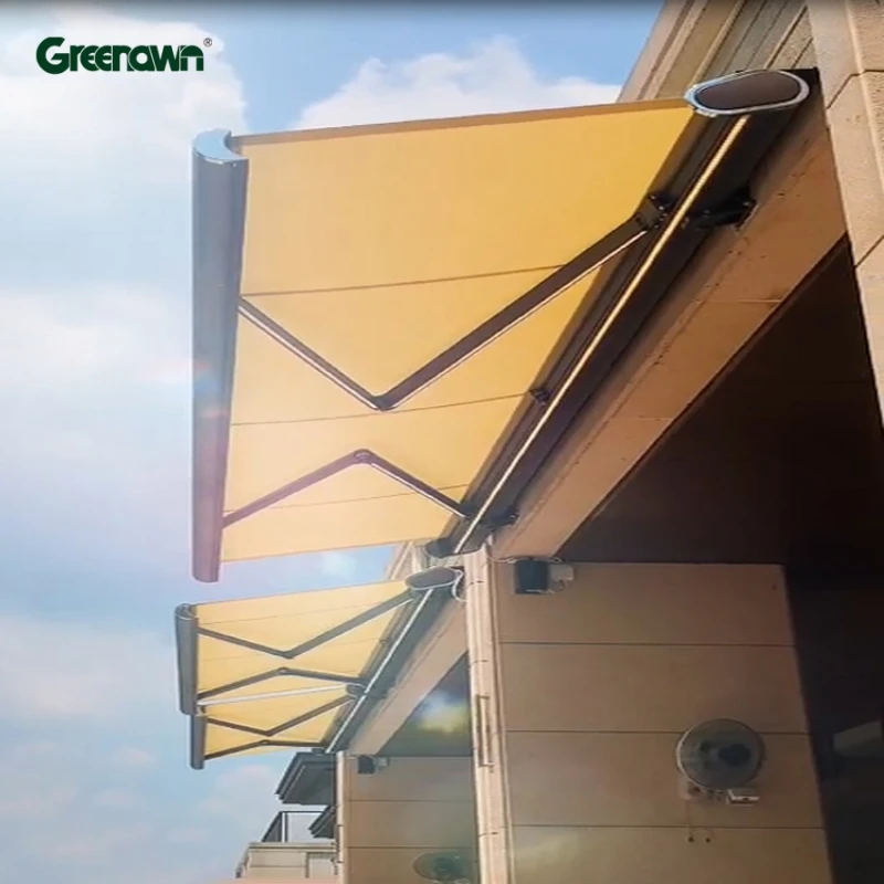 Over the door retractable roof canopy metal porch commercial canvas car parking full cassette foldable led awnings for sale
