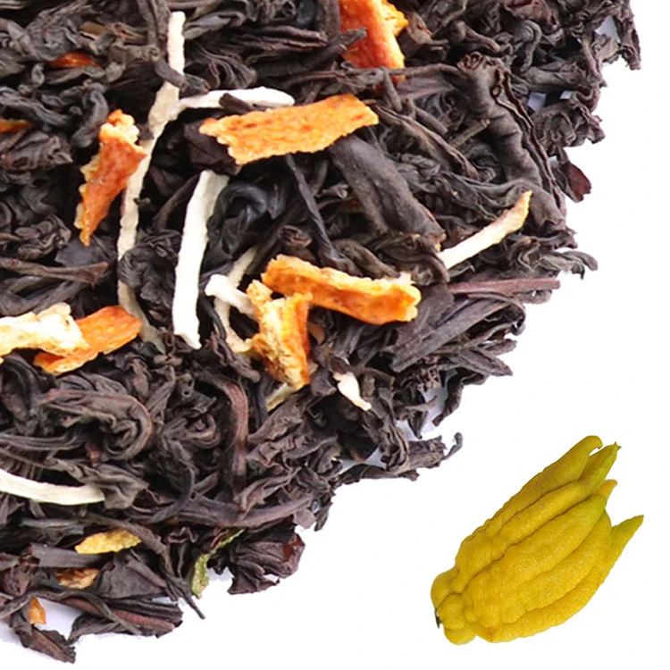 Private label customized various flavor tea fruit slices granule tea bergamot flavor earl grey tea