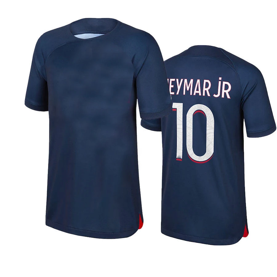 New 2024 Bulk Classic Paris Football Jersey White Messi Soccer Shirt Mabppe Tops Fan Edition Red White Soccer Jersey