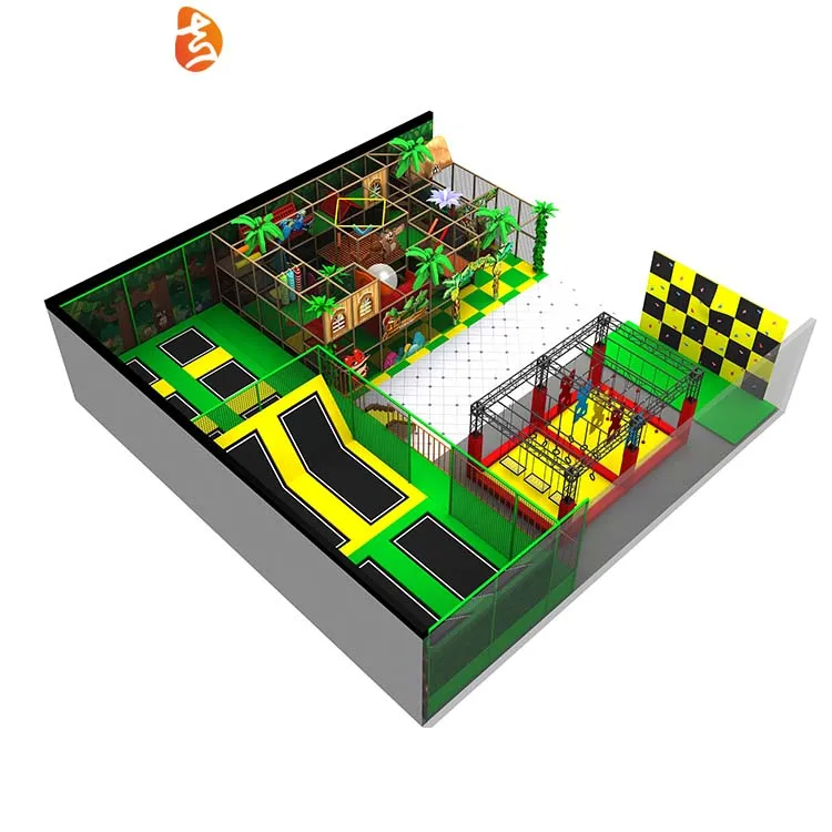 Jungle Theme Children Indoor Park Playground Soft Ground for Kinddergarten