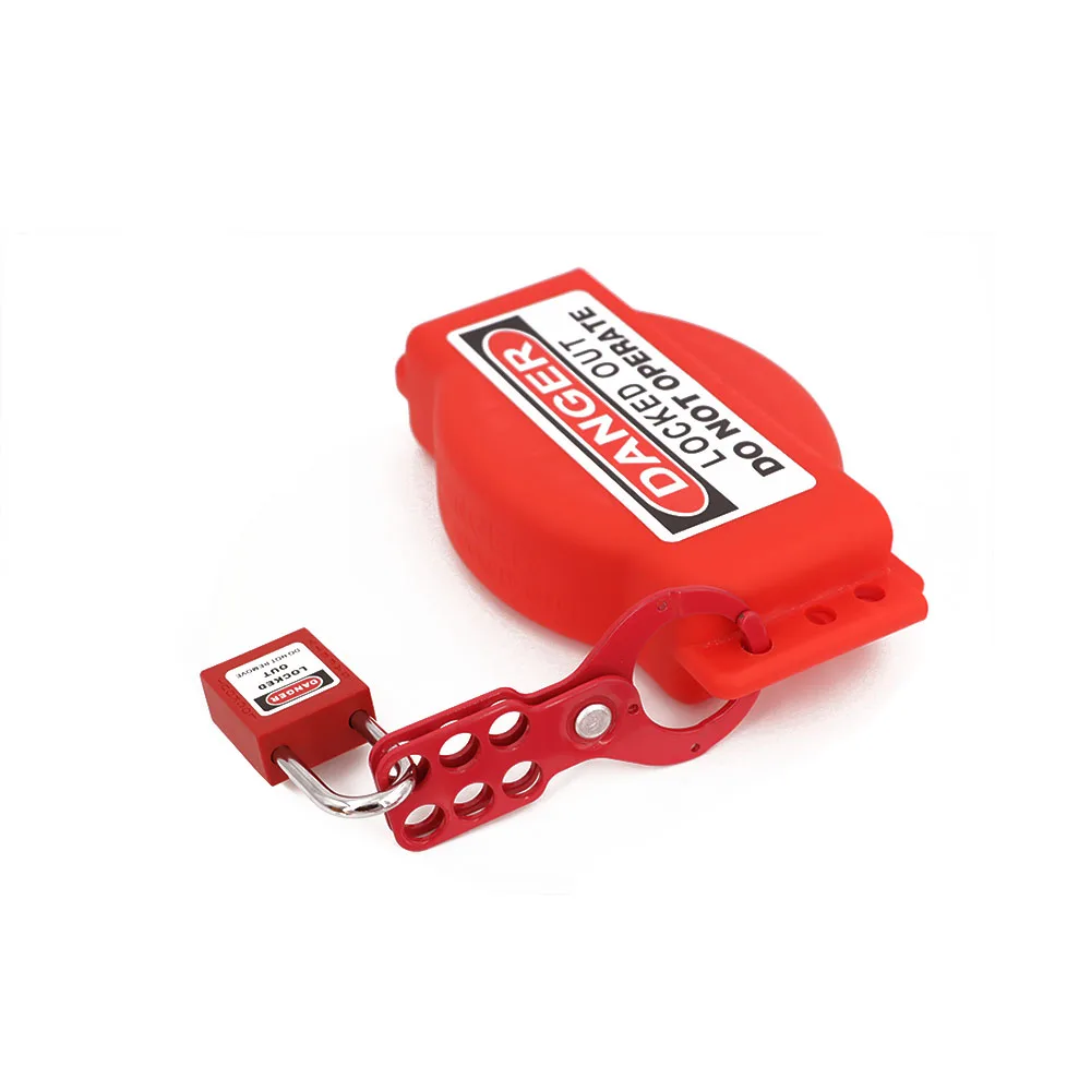 
safety lockout padlock nylon hasp loto device lockout tag out security lock hasp vinyl coated lock out hasp red wholesale 