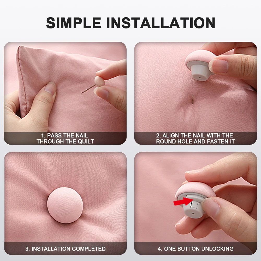 Anti-Slip BedSheet Quilt Clip One Key To Unlock Duvet Cover Fastener Clip Blanket Buckles Quilt Holder Fixator Grippers