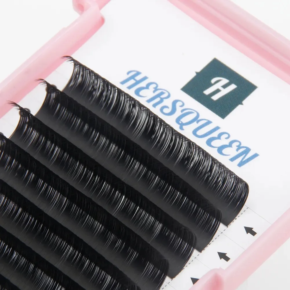 0.05 Handmade Volume Eyelash Extension Super Soft Silk Fluffy Eyelashes Matte Black Lashes Wispy Hybrid Semi Permanent Eyelashes