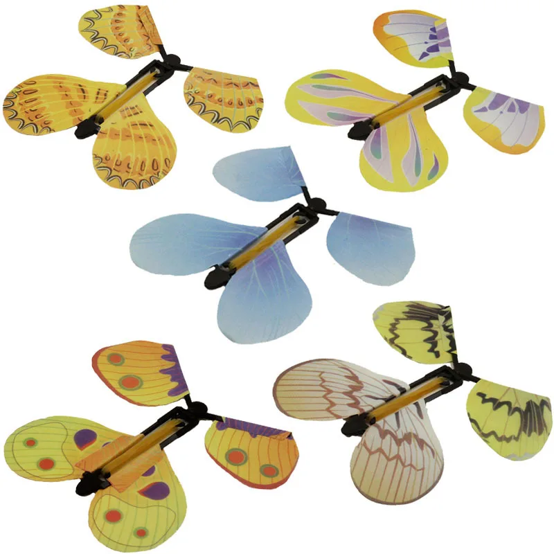 5 pcs Magic Flying Butterfly Little Magic Tricks Funny Surprise Joke Toys For Children Surprising Magic Butterfly