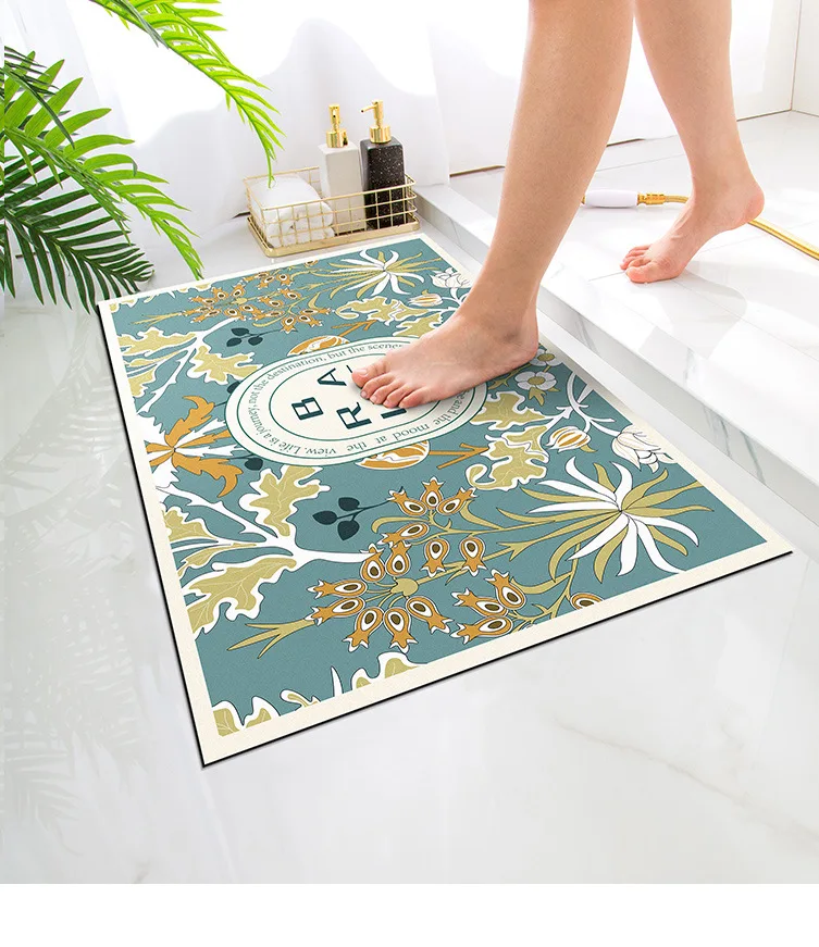 Customize Pattern And Size Mat Quick Drying Bathroom Floor Mats
