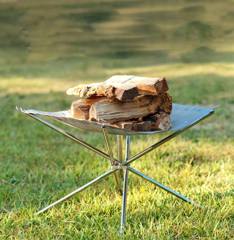 Outdoor camping hiking barbecue grill Portable Folding Stainless Steel Fire Net