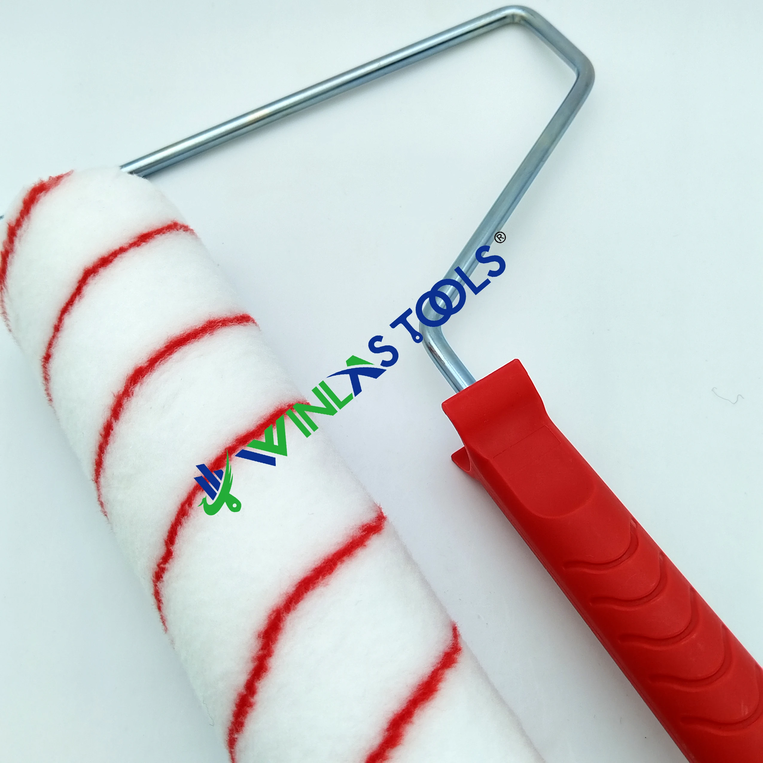 China factory wholesale paint roller 9 inch design red line fabric roller brush for painting wall and house