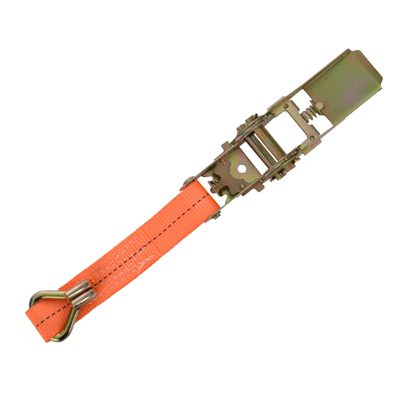 1 Inch 1 Ton Trailer Lashing Ratchet Straps Cargo Control With Flat Hooks