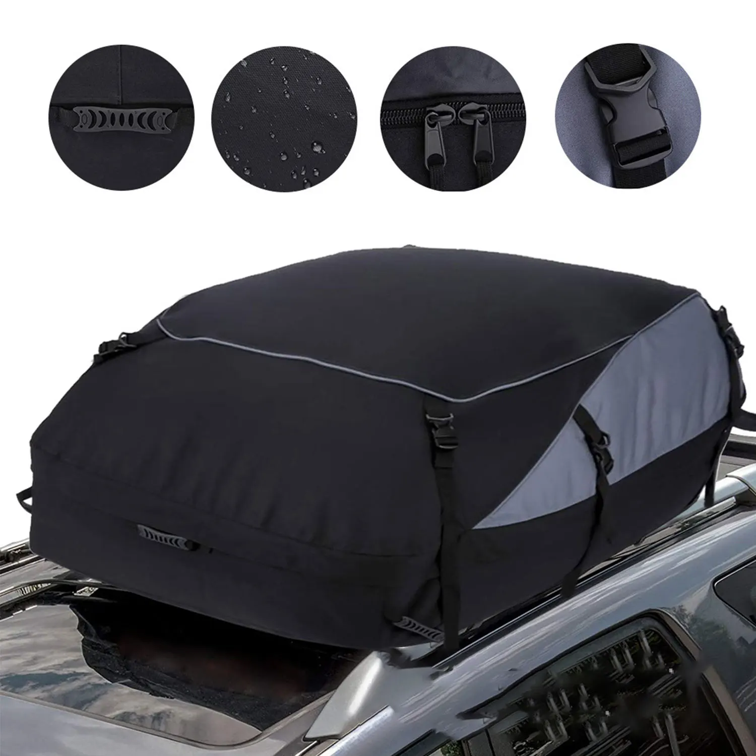 Factory Supply Anti Rust Rooftop Cargo Carrier Waterproof Bag Cap Extendable Roof Basket Storage Bag