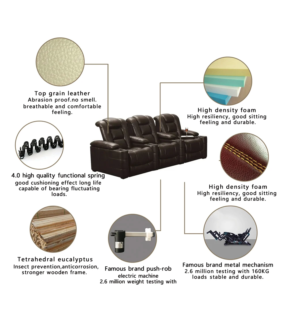 hot sale living room furniture leather lazy chair electric leather single heated recliner chairs