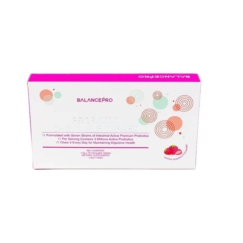 
Hot Sell! Strawberry Fruit Powder Probiotics Candy Chewable Tablet Digestive Support To Increase Immunity Keeping Body Health 