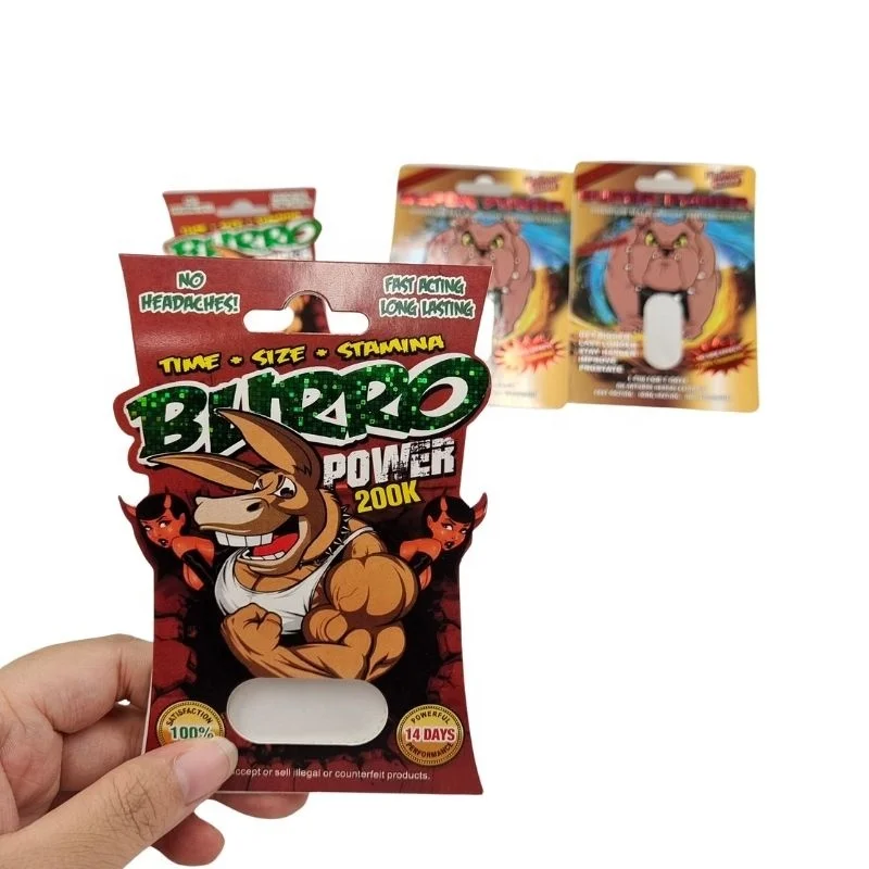 Распродажа Мужские Женские таблетки для улучшения упаковки блистерные бумажные карты 3d коробка ослиной индивидуальные