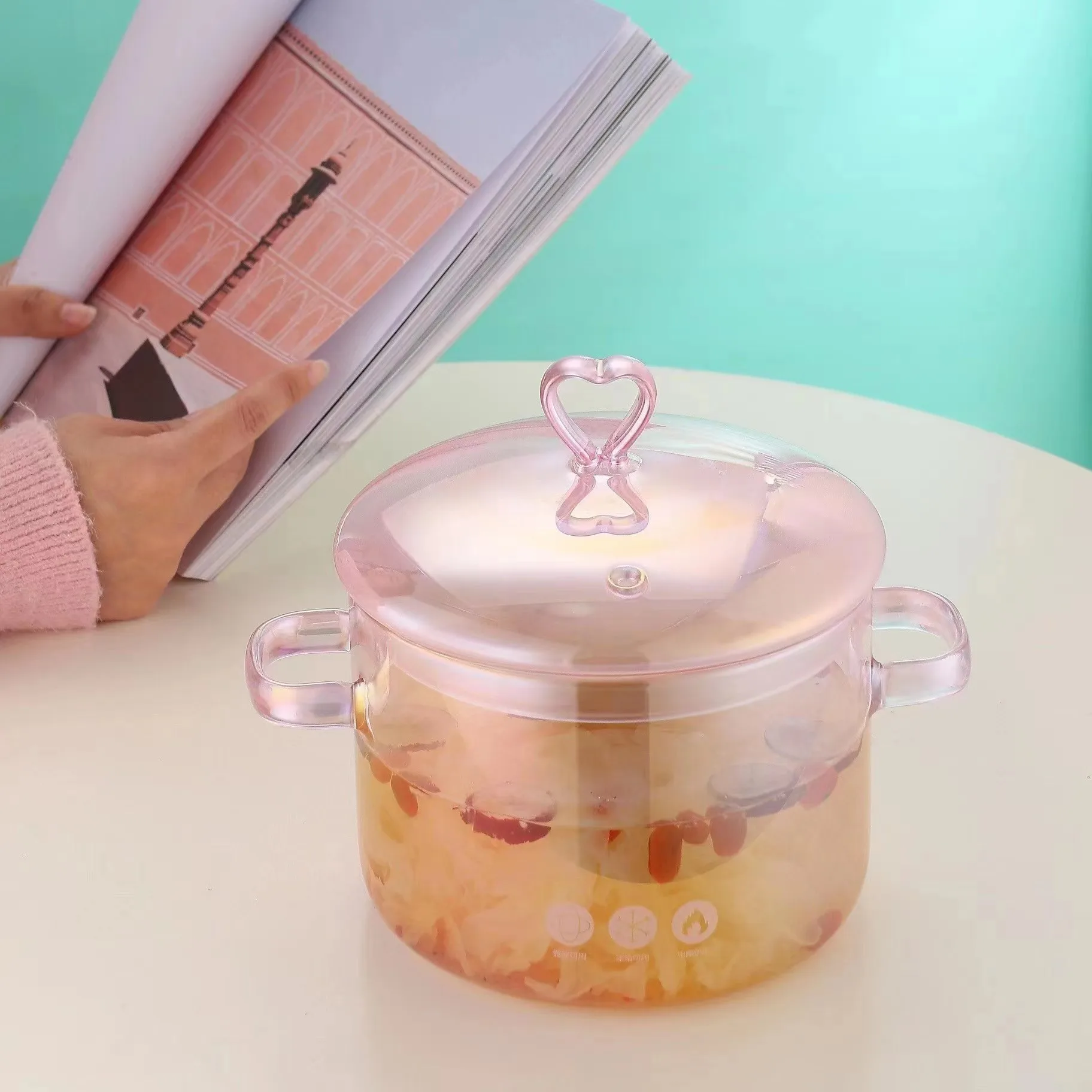 HOT SELLING glass cooking pot kitchen glassware nonstick cookware set
