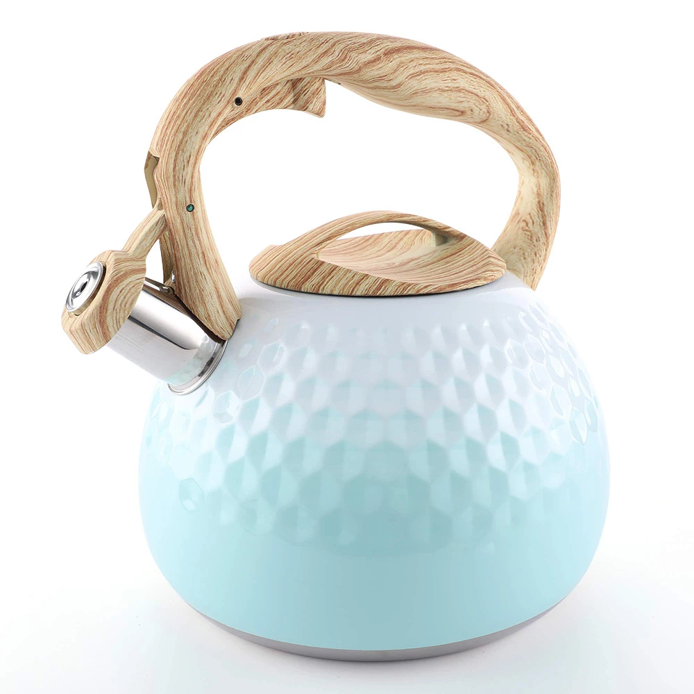 Whistling Kettle Stainless Steel 3L 2.7QT Stove Top Tea Pot Whistling Tea Kettle