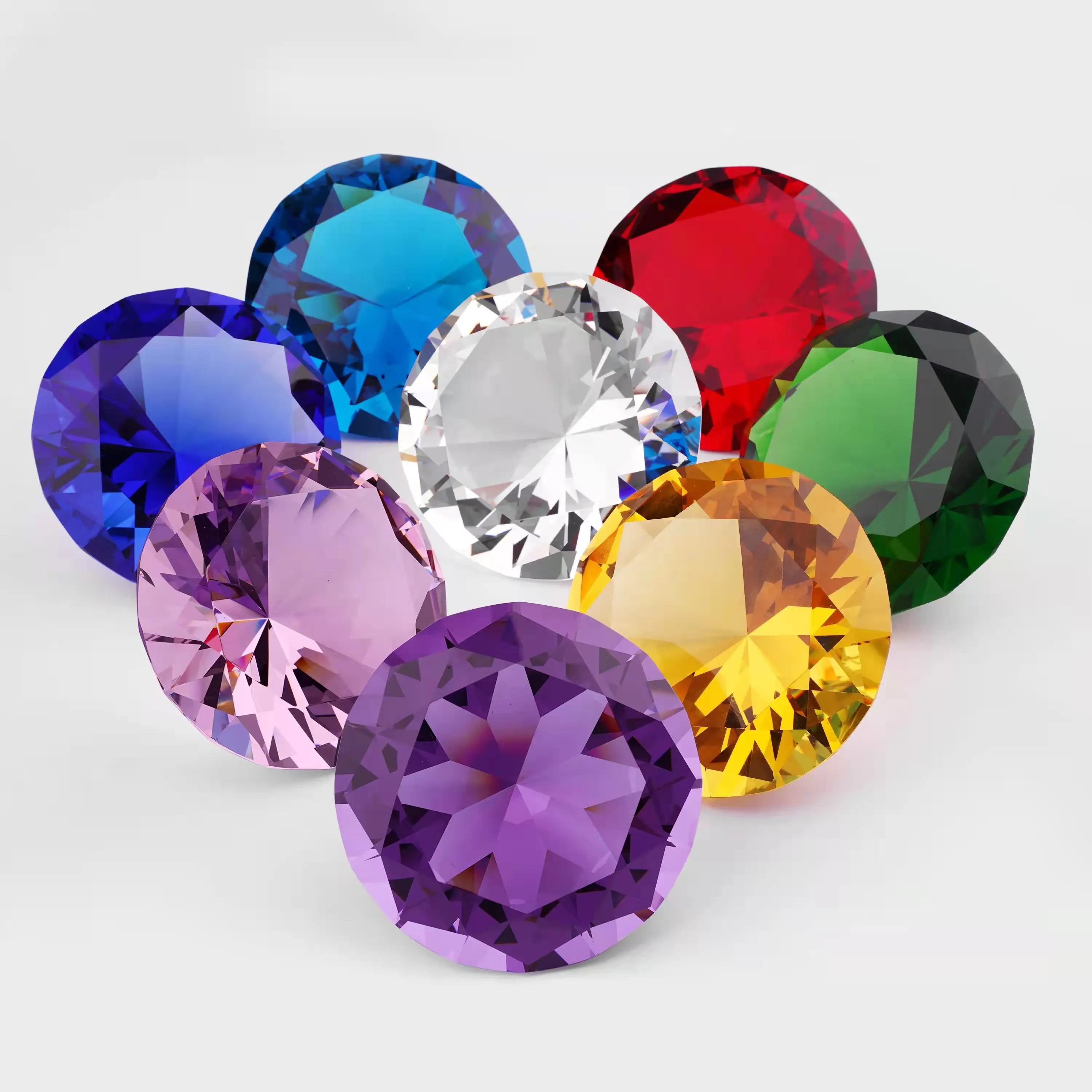 Wholesale Cheap Glass Diamond Paperweight Custom K9 Crystal Diamonds with stand for wedding