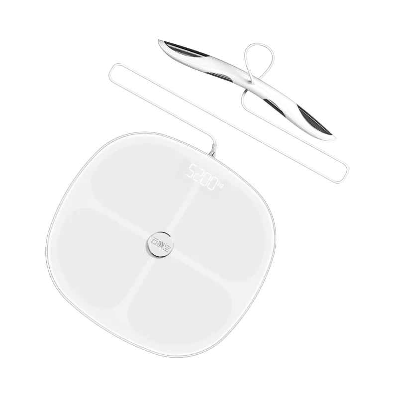 Eight-Electrodes Smart Body Fat Scale Tempered Glass Weighing Scale Measures Body Composition Weight Electric App