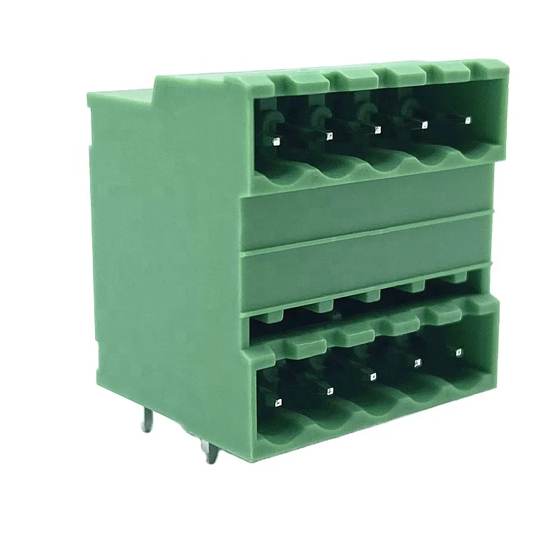 2 Way Terminal Connector Block HQ2EDGRH 5.0mm 5.08mm Pitch Plug Type Wire Terminal Block PCB