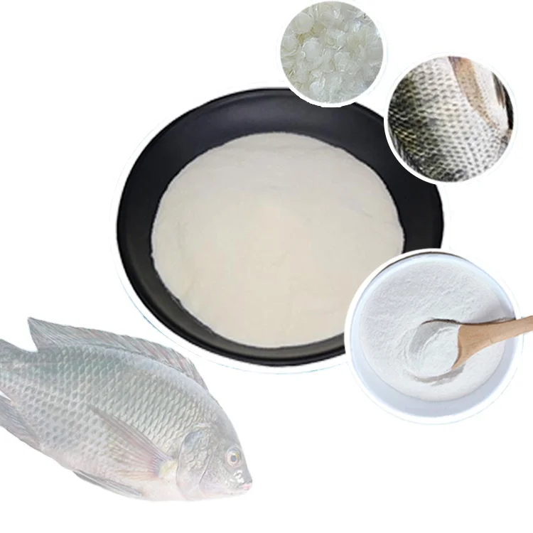 Whitening Skin hydrolyzed fish Collagen Peptides powder Chinese manufacturer high purity Instant soluble for Woman beauty