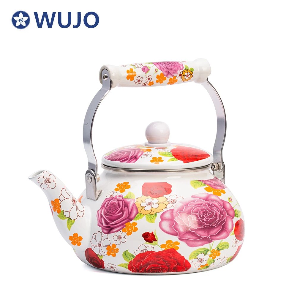 WUJO эмалированный портативный чайник для продажи