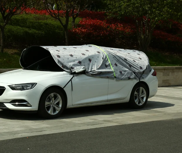 New style car cover fold umbrella outdoor umbrella holder for various car sun protection umbrella dustproof car tent lightweight