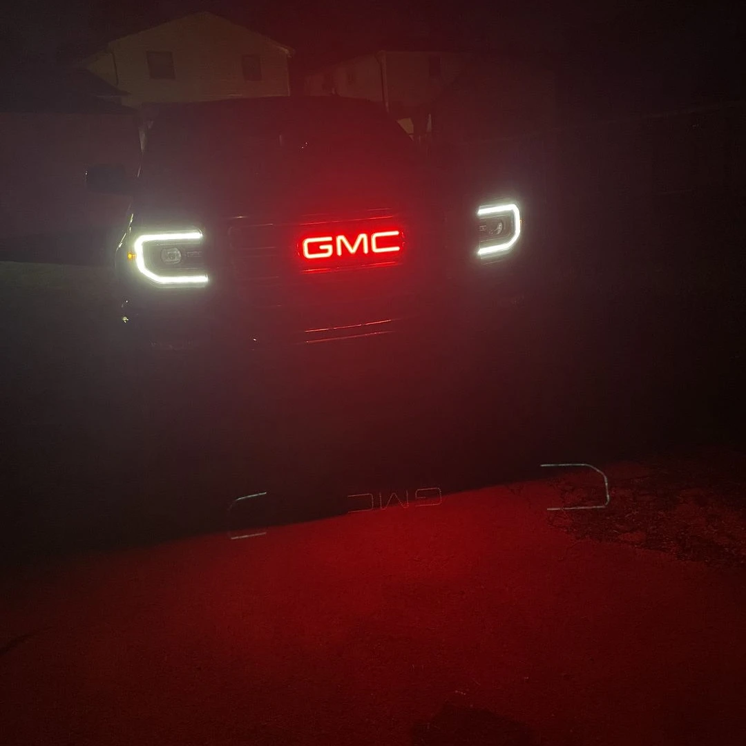 led halo ring GMC emblem light waterproof angel eyes truck front light