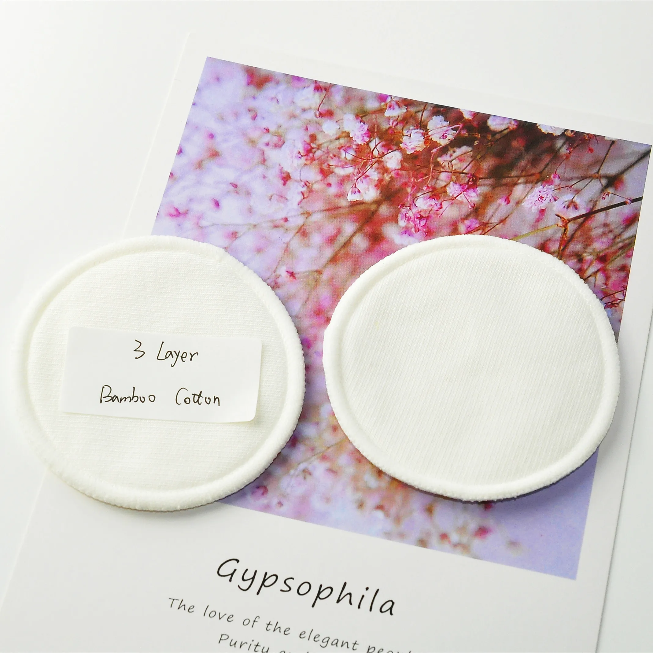 Reusable Washable 3 Layer Thicken Round 100 Organic Bamboo Cotton Pads For All Skin Types