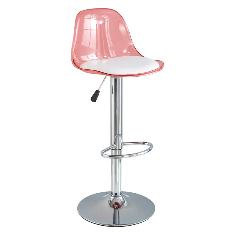 Modern simple lifting rotating wine plastic bar chair front desk high chair pet transparent bar chair