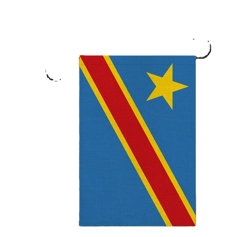 Best-selling Democratic Republic of the Congo Courtyard Garden Flag  Unique Atmosphere Decoration Can Be Customized 18*12 In