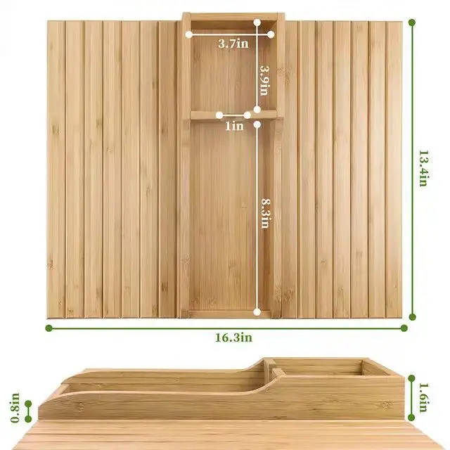 Foldable Bamboo Wooden Sofa Armrest Tray Snack Portable Table Couch Cup Holder Sofa Arm Tray