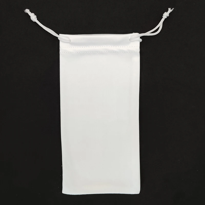 Wholesale Cheap White Black Microfiber Packaging Pink Soft Eyeglasses Sunglasses Pouch Bag With Custom Logo For Sunglasses