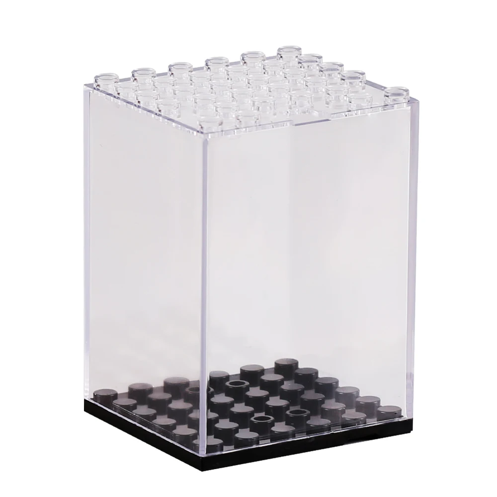 Plastic transparent model display box dust cover toy for building blocks mini figures mini action figures display box