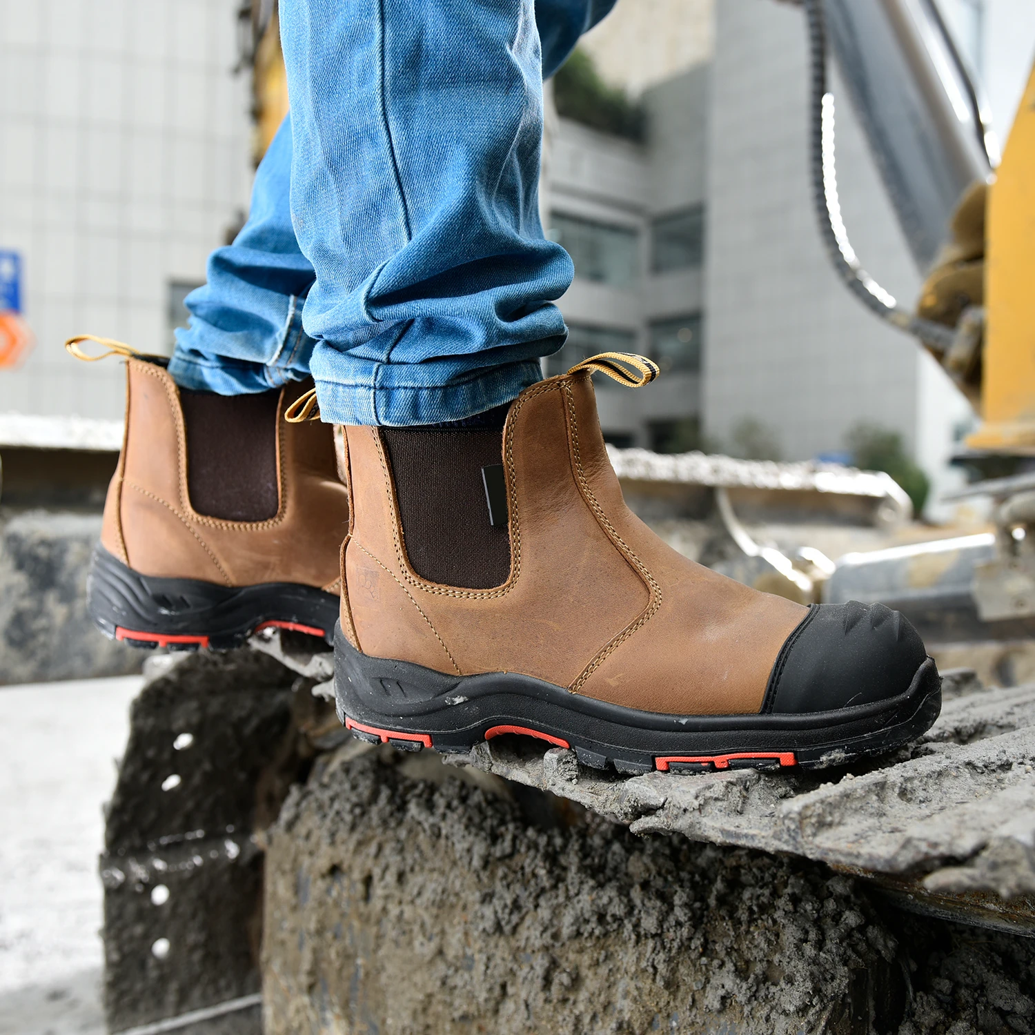 Gotan Cow Leather Shoes S3 Composite Toe Safety Boot Men Heavy Duty Mining Industrial Construction Work Boot Shoes