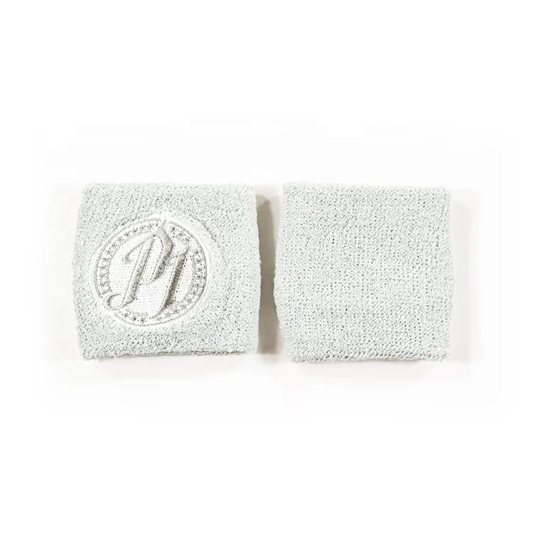oem high quality eco friendly  bulk terry cloth cotton woven tennis athletic sports custom logo sweatband wristband